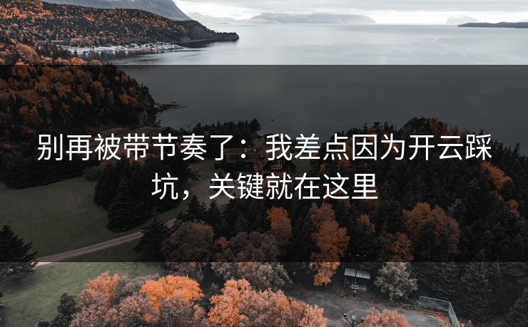 别再被带节奏了：我差点因为开云踩坑，关键就在这里